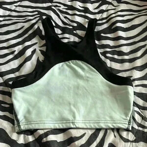Black and Mint Sports Bra